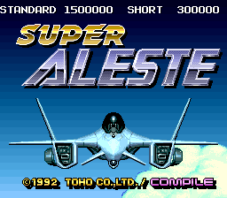 Super Aleste (Europe) Title Screen